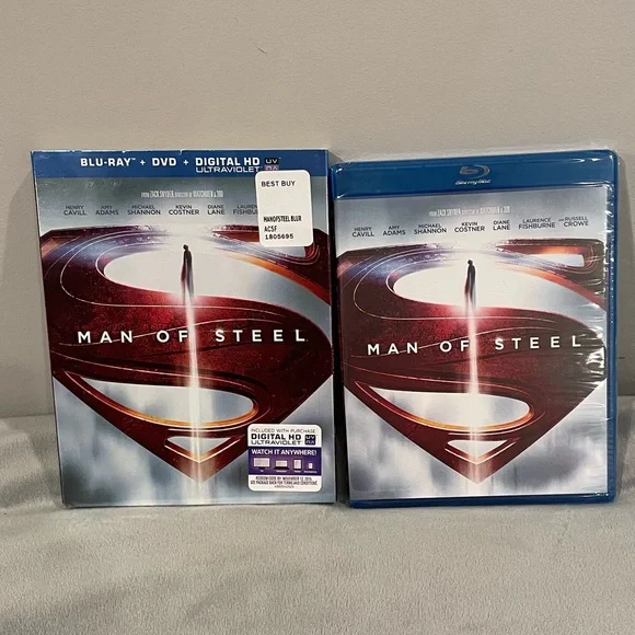 Media Superman Man Of Steel Bluray Movie Dvd With Slip Cover